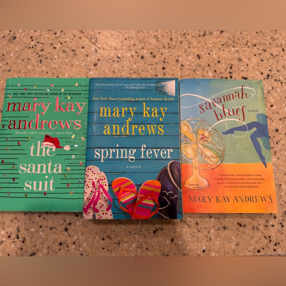 Lot of 3 Mary Kay Andrews Books – The Santa Suit, Spring Fever, Savannah Blues